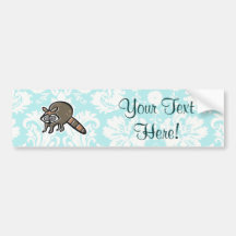 Racoon; Cute Bumper Sticker