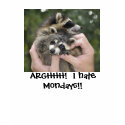 Racoon Hates Monday - T-Shirt