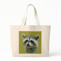Racoon Picture Tote Bags