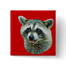 Racoon Picture Button or Badge