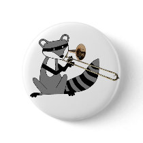 Racoon Playing the Trombone
