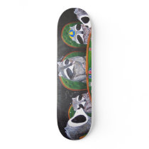 Racoons Playing Poker Custom Skate Board