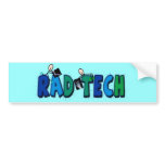 Rad Tech With Stick People and Xrays Design Bumper Sticker