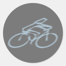 Radfahrer bicyclist runder sticker