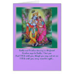 Radha Krishna words Greeting Card