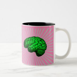 Radiant Brain Mug Pink & Green