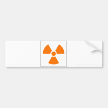 Radiation Trefoil Sign Symbol Warning Sign Symbol Bumper Sticker