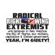 Radical Right Wing Extremist Rectangle Stickers