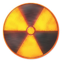 radio activ round stickers