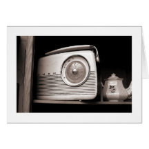 Radio and Teapot Card