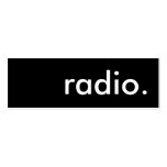 radio. business card template