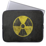 Radioactive Symbol laptop sleeves