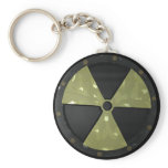 Radioactive Warning Symbol Keychain