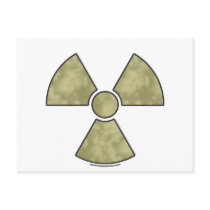 Radioactive Warning Symbol Postcard