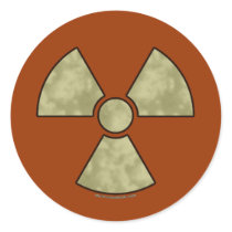 Radioactive Warning Symbol Stickers