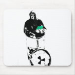 Radioactive Waste Barrel Gas Mask Man Mouse Pad