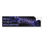 Radiographer bumper sticker (purple/blue c-spine)