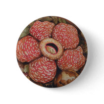 Rafflesia Of Borneo Watercolor Art Button