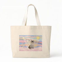Ragdoll Cat (Blue Point) Angel - Clouds Tote Bags