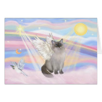 Ragdoll Cat (Blue Point) Angel - Clouds