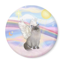 Ragdoll Cat (Blue Point) Angel - Clouds