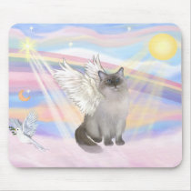 Ragdoll Cat (Blue Point) Angel - Clouds