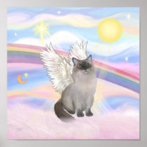 Ragdoll Cat (Blue Point) Angel - Clouds