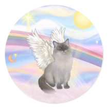 Ragdoll Cat (Blue Point) Angel - Clouds