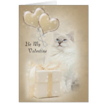 Ragdoll cat valentine card