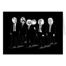 rage comic meme faces walking card
