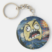 Rage Face Meme Face Comic Classy Painting Key Chains