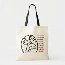 rage face rage comic meme lol rofl canvas bag