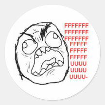 Rage Face Round Sticker