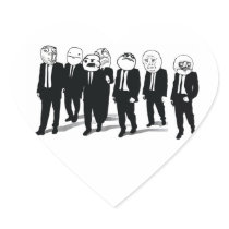 Rage Gang Heart Stickers