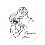 Rage Guy and Awesome Face 4evr Round Stickers