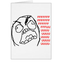 Rage Guy Angry Fuu Fuuu Rage Face Meme Card