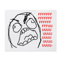 Rage Guy Angry Fuu Fuuu Rage Face Meme Personalised Flyer
