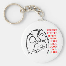 Rage Guy Angry Fuu Fuuu Rage Face Meme Key Chain