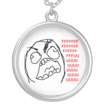 Rage Guy Angry Fuu Fuuu Rage Face Meme Necklaces