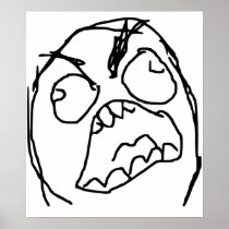 Rage Guy Angry Fuu Fuuu Rage Face Meme Print