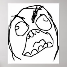 Rage Guy Angry Fuu Fuuu Rage Face Meme Print