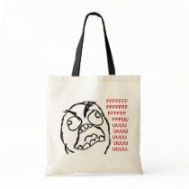 Rage guy fuuu fuuuu tote bags