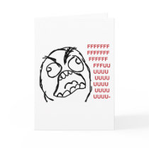 Rage guy fuuu fuuuu greeting card