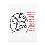 Rage guy fuuu fuuuu postcards