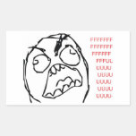 Rage Troll Rectangle Sticker