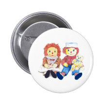 Raggedy Ann Button