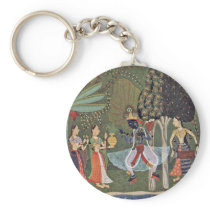 Râginâ Vasanta (Spring) Krishna Dancing To The Mus Key Chain