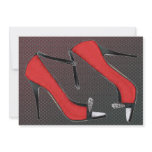 Raging Red Open Toed Stilettos Personalized Announcement