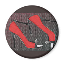 Raging Red Open Toed Stilettos
