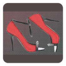 Raging Red Open Toed Stilettos